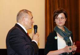 Vengrijos Respublikos ambasados Lietuvoje misijos vadovas p. Ferenc Blaumann ir Ugnė Daubaraitė