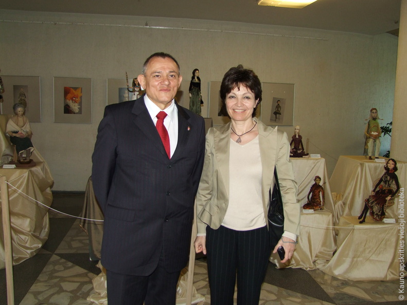 Vengrijos Respublikos ambasados Lietuvoje misijos vadovas p. Ferenc Blauman ir kanclerė p. Ferencne Blaumann