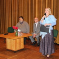 Svečius pristato KAVB Kultūros renginių ir leidybos gr. vadovė Rimantė Tamoliūnienė