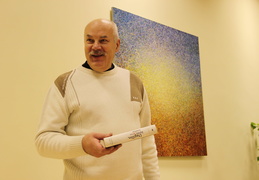 Liudo Gustainio knygas svečiams dovanojo rašytojas Vidmantas Kiaušas-Elmiškis