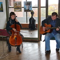 Muzikinę programą renginyje atliko violončelininkė Agnė Arbačiauskienė ir aktorius Giedrius Arbačiauskas