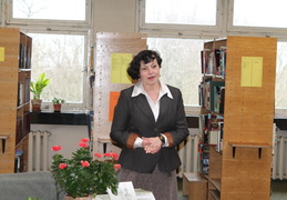 Knygos išleidimo iniciatorė, XXVII knygų megėjų draugijos pirmininkė Dalia Poškienė