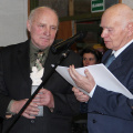 Parodos organizatoriai Vilius Ksaveras Slavinskas ir Vytautas Lagunavičius. Apdovanojimų ceremonija.