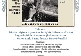 Parodos "Susitikimas su Jurgiu Savickiu" pristatymas