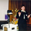Doc. A. Glosienė bibliotekos darbuotojų kvalifikacijos kėlimo kursuose. 1999 m.