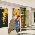 Tonsbergo bibliotekos vadovai I. Haug ir H. Ohre. 1998 m.