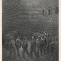 Kaliniai mankštinasi Newgate'o kalėjimo kieme