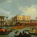 Canaletto. Bukentauro sugrįžimas į prieplauką šalia Palazzo Ducale. XVIII a.