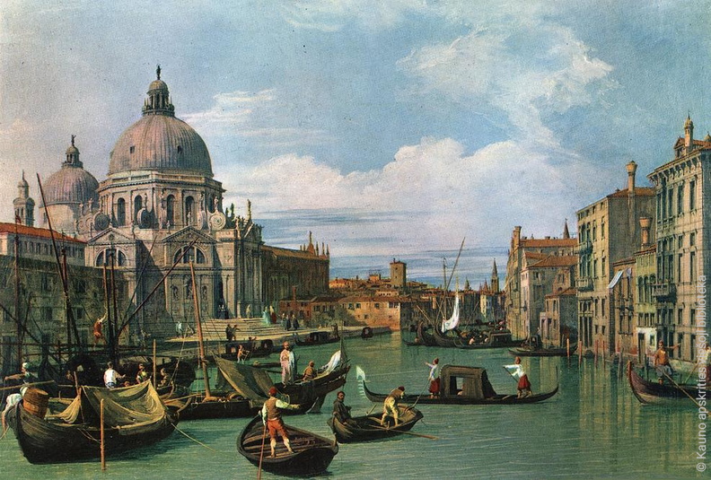 Canaletto. Didysis kanalas ir Švč. Marijos Sveikatos bazilika. 1730 m..jpg
