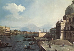 Canaletto. Didysis kanalas ir Švč. Marijos Sveikatos bazilika. 1738-42 m.