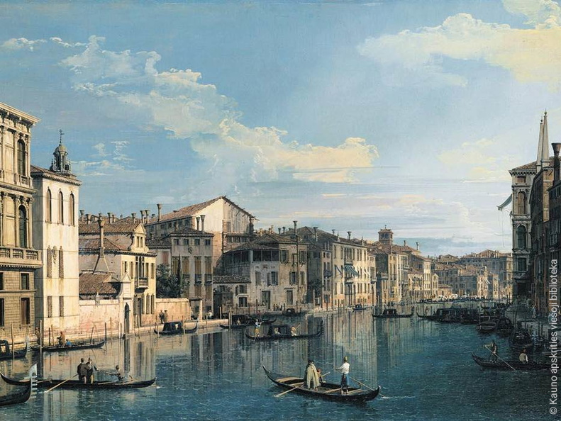 Canaletto. Didysis kanalas nuo Palazzo Flangini link San Marcuola bažnyčios. Apie 1738 m.