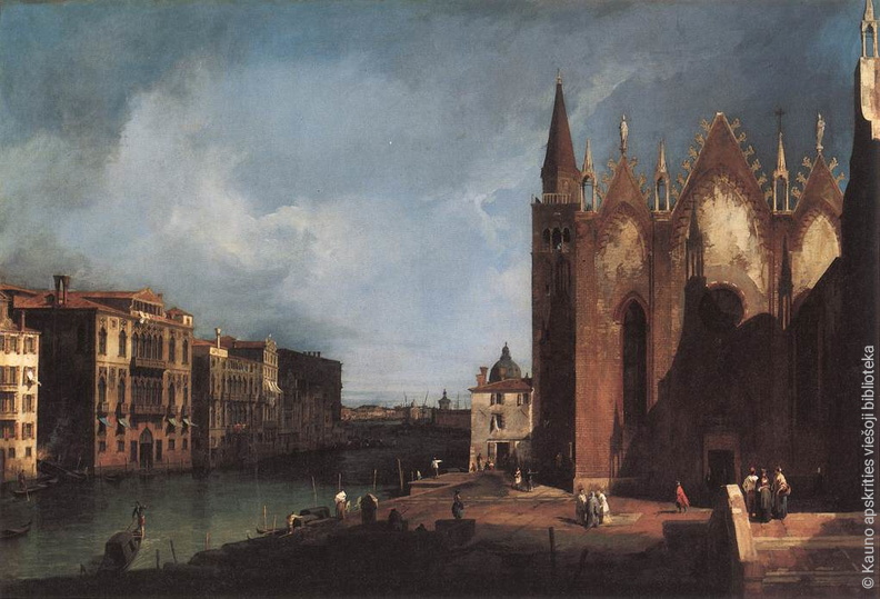 Canaletto. Didysis kanalas su Santa Maria della Carità bažnyčia. XVIII a..jpg