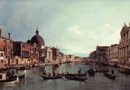 Canaletto. Didysis kanalas, žiūrint iš  pietvakarių pusės. Apie 1738 m.