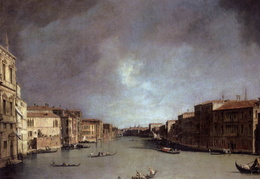 Canaletto. Didysis kanalas, žiūrint nuo Palazzo Balbi. Apie 1726 m.