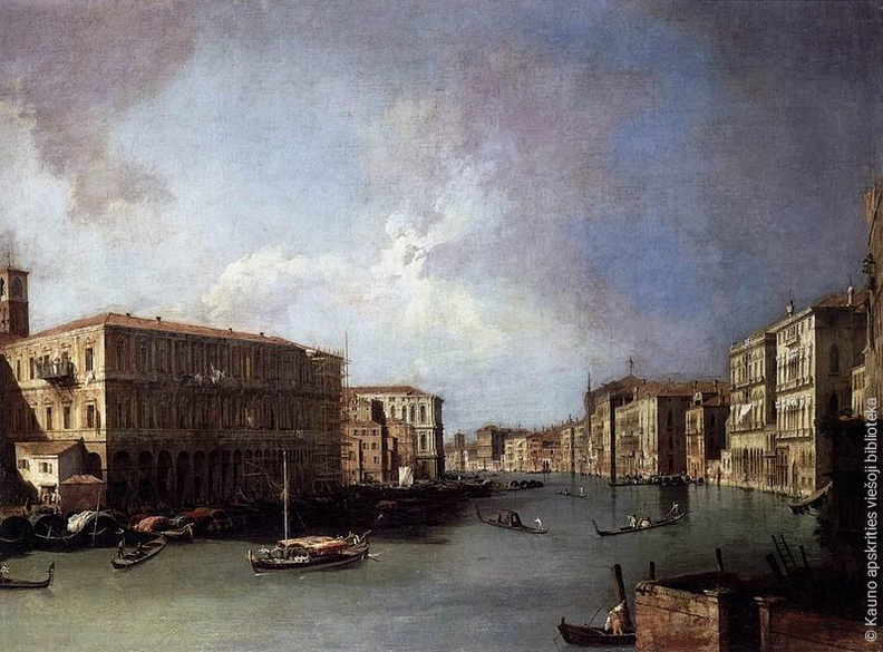 Canaletto. Didysis kanalas, žiūrintis į šiaurę nuo Rialto tilto. XVIII a..jpg