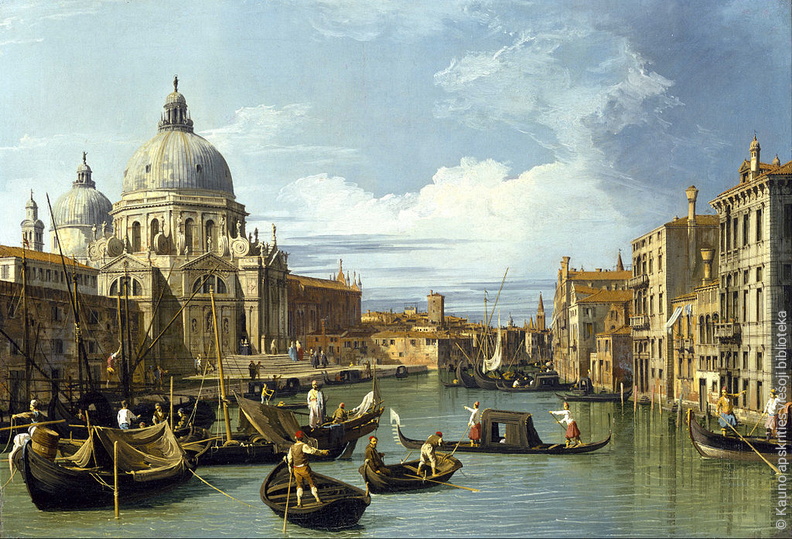 Canaletto. Įplaukiant į Didįjį kanalą, Apie 1730 m..jpg