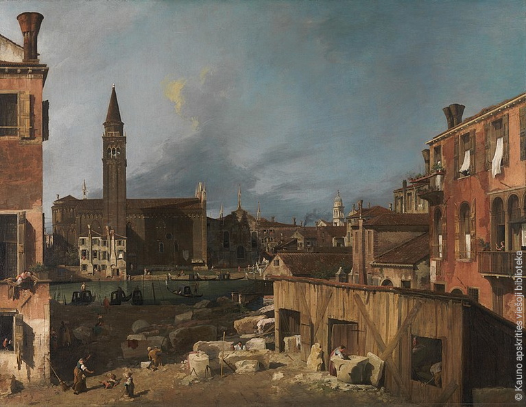 Canaletto. Mūrininko kiemas. XVIII a..jpg