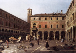 Canaletto. Rialto aikštė. 1758-63 m.