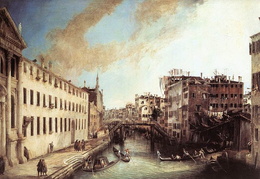 Canaletto. Rio dei Mendicanti arba Elgetų kanalas. XVIII a.