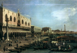 Canaletto. Riva degli Schiavoni prieplauka. Apie 1738 m.