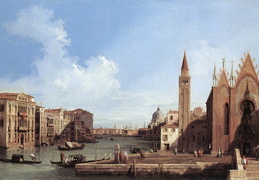 Canletto. Didysis kanalas nuo Santa Maria della Carità bažnyčios. Apie 1730-33 m.