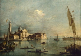 Francesco Guardi. Vaizdas į Šv. Jurgio Didžiąją baziliką. 1765-75 m.