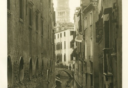 Ferdinand Ongania. Lovo kanalas, Šv. Salvadoro bažnyčia. Fotograviūra. 1891 m.