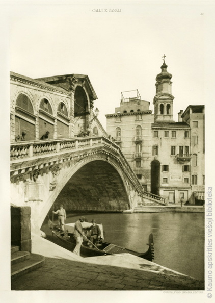 Ferdinand Ongania. Rialto tiltas Didžiajame kanale. Fotograviūra. 1891 m..jpg