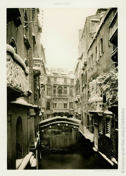 Ferdinand Ongania. Sniegas Venecijoje. Fotograviūra. 1891 m..jpg