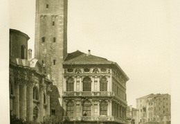Ferdinand Ongania. Šv. Jeremijo bažnyčia ir Palazzo Labia, Didysis kanalas. Fotograviūra. 1891 m.