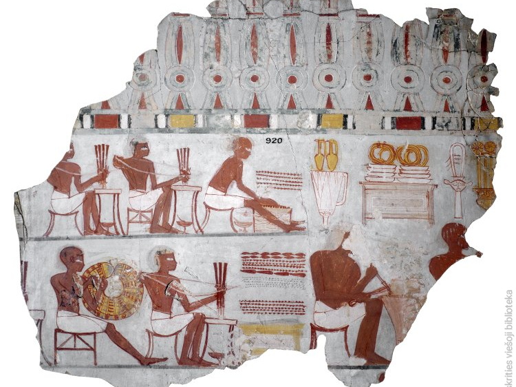Tapyba ant kalkakmenio. Papuošalų ir tauriųjų metalų dirbtuvės. Egiptas