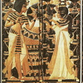 Tutanchamono dramblio kaulo skrynios fragmentas. Egiptas. Apie 1325 m. pr. Kr.
