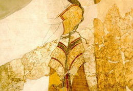 Akrotiri mergelė. Santorini, Graikija. Bronzos amžius