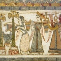 Minojiečių moterų procesija. Freska. 1370-1320 m. pr. Kr.