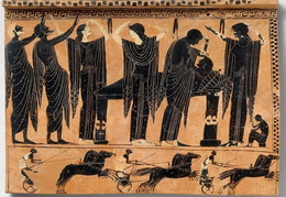 Terakotinė laidojimo plokštelė. Graikija. 520–510 m. pr. Kr.