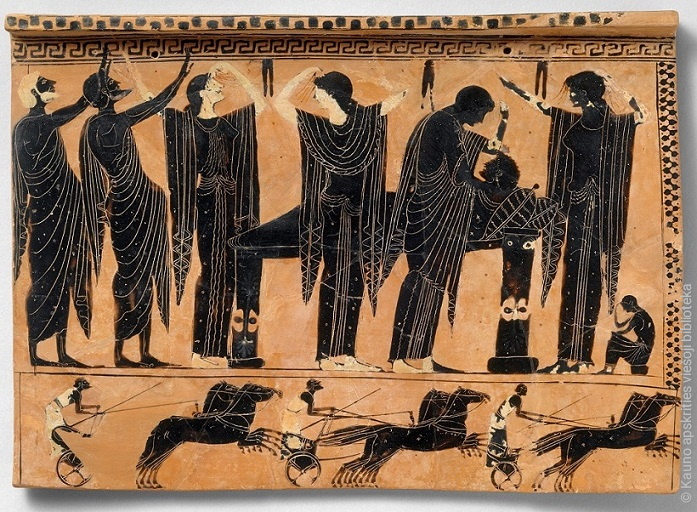 Terakotinė laidojimo plokštelė. Graikija. 520–510 m. pr. Kr.