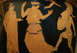 Menelajas ir Elena, Erotas ir Afroditė. Keramika. Apie 450–440 m. pr. Kr.
