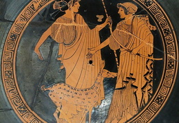 Apolonas ir Artemidė. Keramika. Apie  470 m. pr. Kr.