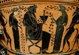 Dionisas. Iškilmės. Keramika. 500 m. pr. Kr.
