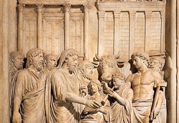 Bareljefas iš Marko Aurelijaus arkos. Roma. II a.