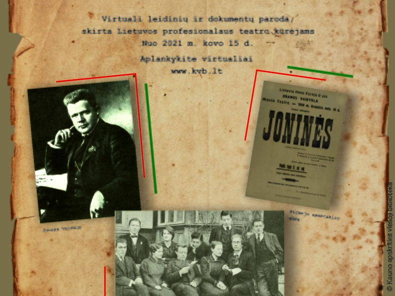 „Lietuvos teatro pirmeiviai“: parodos plakatas