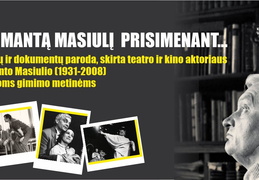 Leidinių ir dokumentų parodos "Algimantą Masiulį prisimenant..." Kauno apskrities viešojoje bibliotekoje  plakatas
