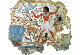 Medžiojantis Nebamunas (fragmentas). Egiptas. Apie 1350 m. pr. Kr.
