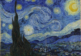 Vincentas van Gogas. Žvaigždėta naktis. 1889 m.