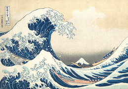 Kacušika Hokusajis. Didžioji banga prie Kanagavos. 1831 m.