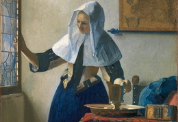 Janas Vermejeris. Moteris su vandens ąsočiu. 1662-65 m.