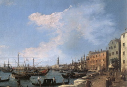 Kanaletas. The Riva degli Schiavoni krantinė. 1724-30 m.