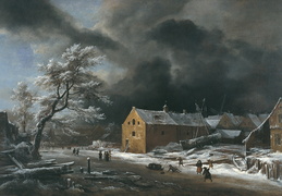 Jakobas van Reisdalis. Žiemos peizažas. Apie 1670 m.