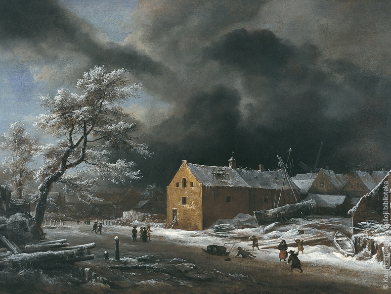 Jakobas van Reisdalis. Žiemos peizažas. Apie 1670 m.