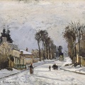 Kamilis Pisarò. Kelias į Versalį Luveciene (sniego efektas). 1869 m.